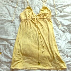 Juicy Couture yellow terry halter dress
